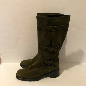 Aquatalia Olive Green Suede Boots